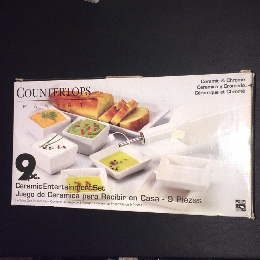 Countertops Pantry 9 Pcs Ceramic Entertainment Set